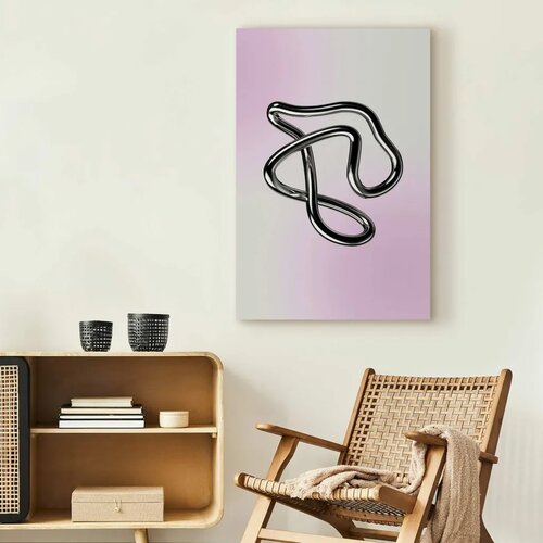  Slika - Silver Intricacies - Fluid Metallic Figure on a Gradient Background 80x120 Cijene