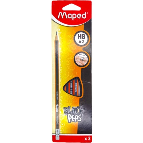 Maped grafitna olovka sa gumicom black peps 3kom Slike