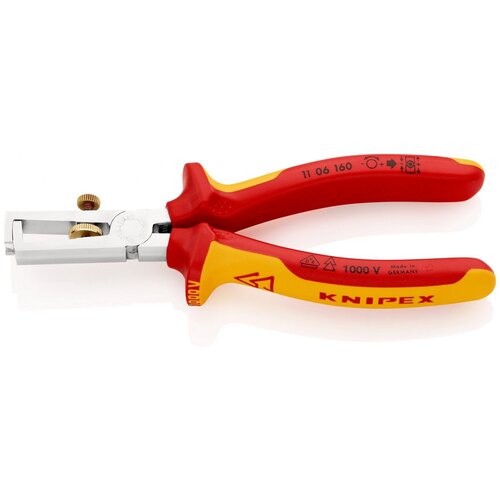 Knipex Abisolierzange isoliert, 160mm 11 06 160: izolirane klešče za odstranjevanje izolacije, 160mm 11 06 160., (20787063) Cene
