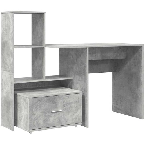  Stol Betonski sivi 131,5 x 50 x 106,5 cm Konstruirano drvo Slike