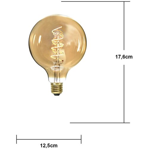 Star Trading Filament zatemnitvena žarnica s toplo svetlobo z žarnico E27, 3 W Spiral Filament &amp;ndash; Slike