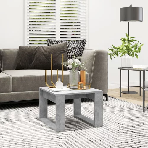  Bočni stolić siva boja betona 50 x 50 x 35 cm od iverice