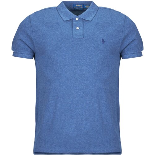 Polo Ralph Lauren Polo majice kratki rokavi POLO AJUSTE SLIM FIT EN COTON BASIC MESH Modra Slike
