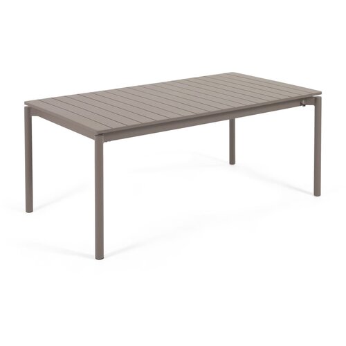 Kave Home Smeđi aluminijski vrtni stol Zaltana, 180 x 100 cm Slike