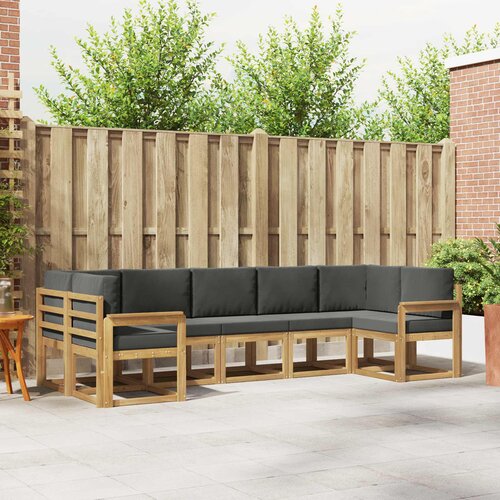 Set vanjskih sofa 7 kom. Bijela i antracit Smeđa 304 x 128,5 x 73 cm Cene