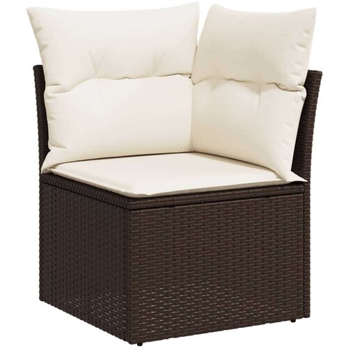 vidaXL 6-dijelni set vrtnih sofa od poliratana s jastucima smeđi Cijene