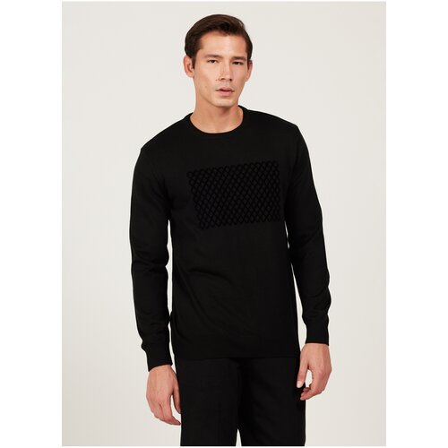 ALTINYILDIZ CLASSICS Crew Neck Men's Standard Black Sweater Slike