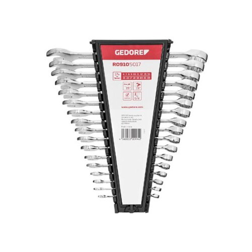 Gedore red Ratchet Spanner Set metric 17-pieces Slike