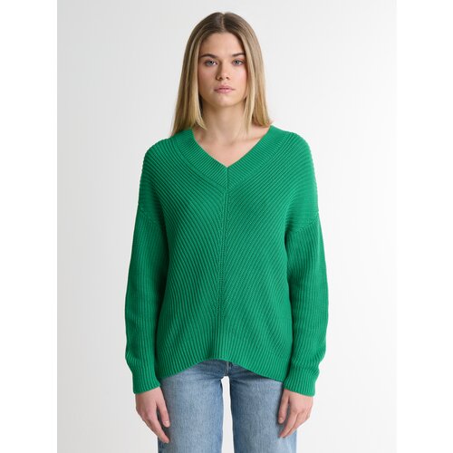 Big Star Woman's V-neck_sweater Sweater 161030 Wool-301 Slike