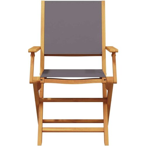  3-dijelni bistro set od tkanine i masivnog drva antracit Slike