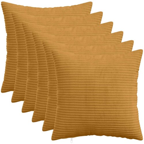  Presvlaka za jastuk 6 pcs HEERLEN Žuta 50 x 50 cm Kord Cijene