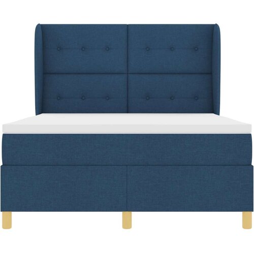  Krevet na kat s madracem - Plava 160x200 cm Tkanina Slike