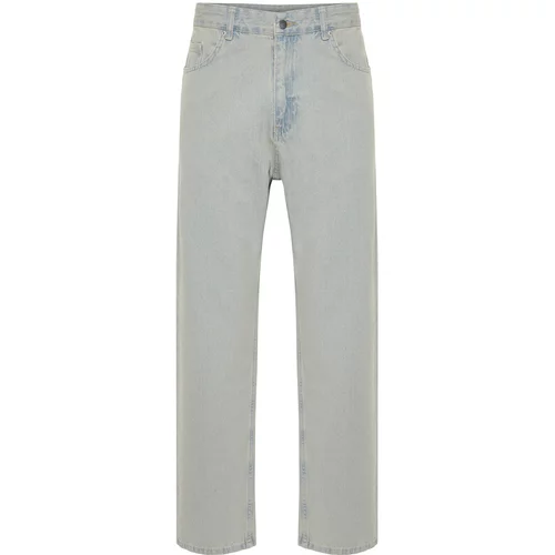 Trendyol Men's Blue 90's Straight Fit Jeans Denim Trousers