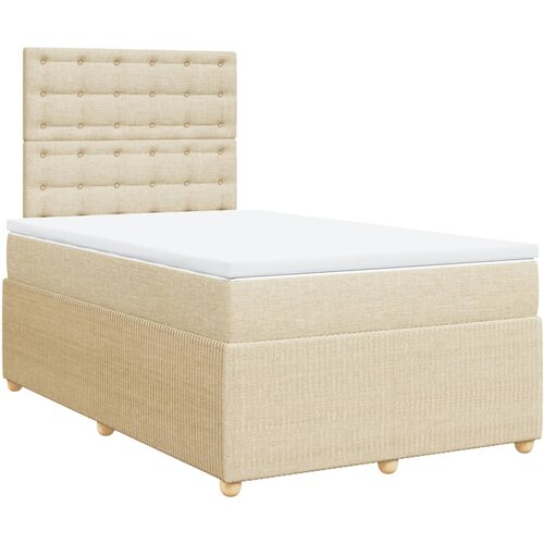 vidaXL Krevet box spring s madracem krem 120 x 190 cm od tkanine Cijene