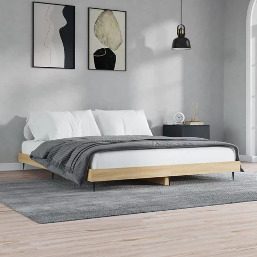vidaXL Okvir za krevet boja hrasta 180x200 cm konstruirano drvo
