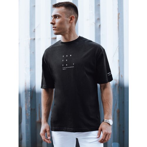 DStreet Men&amp;#039;s T-shirt with black print Slike