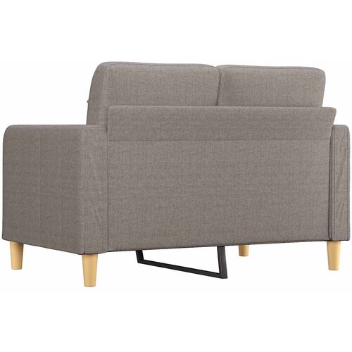  Dvosjed od tkanine smeđesivi 120 cm Slike