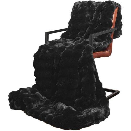  Lažni zec deka Crna 240 x 270 cm Poliester Slike