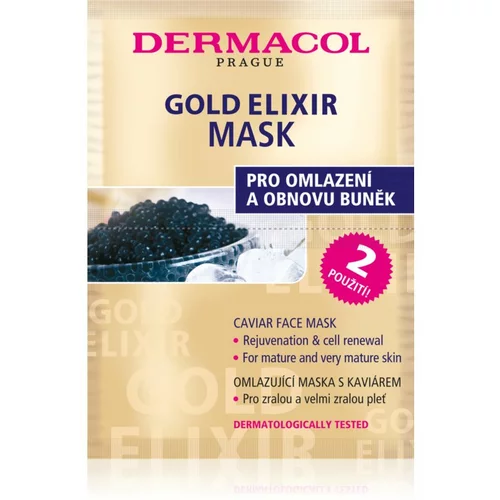 Dermacol Gold Elixir maska za lice s kavijarom 2x8 g
