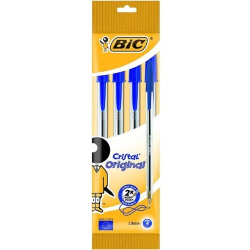 Bic Cristal Original kemični svinčnik, moder, kartonska &amp;scaron;katla 4, (21655624) Slike