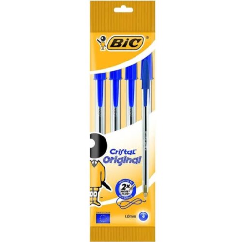 Bic Hemijska olovka cristal medium plava 4kom Cene