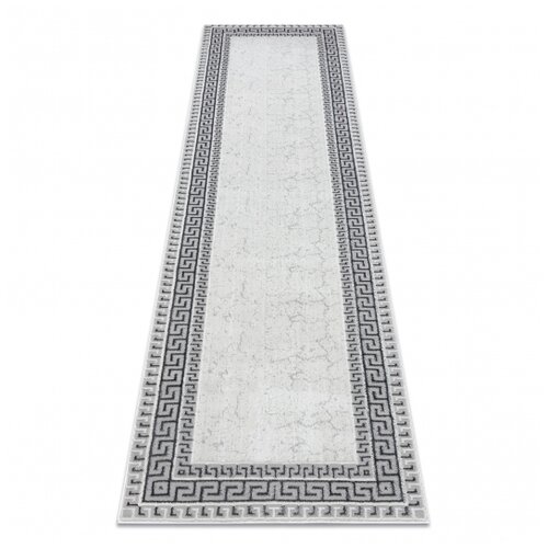 RugsX Tekač, tekač ALLURE 1960 Gr&scaron;ki ključ, okvir - strukturna, elegantna, glamur belo / siva 60x200 cm, (21995638) Cene