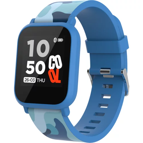 Canyon Teenager smart watch, 1.3 inches IPS full touch screen, blue plastic body, IP68 waterproof, BT5.0, multi-sport mode, built-in kids game, compatibility with iOS and android, 155mAh battery, Host: D42x W36x T9.9mm, Strap: 240x22mm, 33g