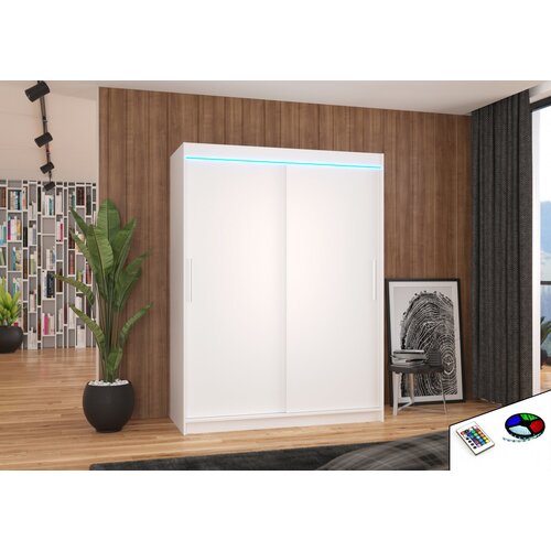 ADRK Drsna omara DENVER 150 z LED osvetlitvijo - BELA Cene