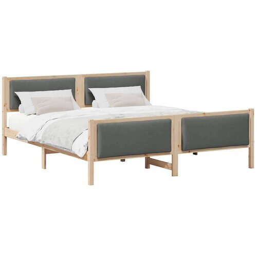  Okvir za krevet Tamno siva 180 x 200 cm tkanina Slike