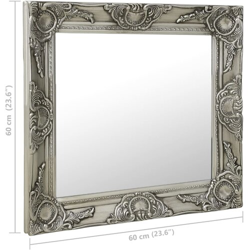  Zidno ogledalo u baroknom stilu 60 x 60 cm srebrno Slike