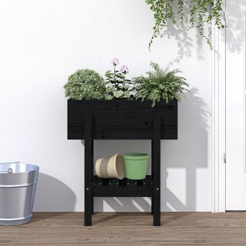  Vrtna sadilica crna 62 x 30 x 69 cm od masivne borovine Cijene