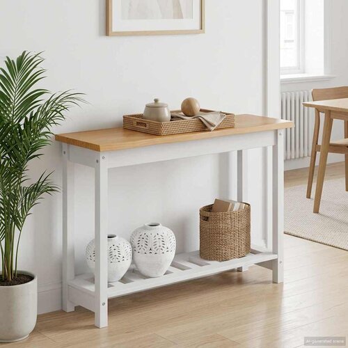  Konzolna stolica EKAI Bijela 112 x 35 x 76 cm Masivna borovina Cijene