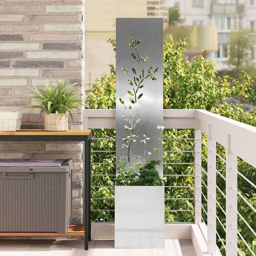 vidaXL Zaslon za zasebnost v vrtu Srebrna 32 x 140 cm Nerjaveče jeklo Cene