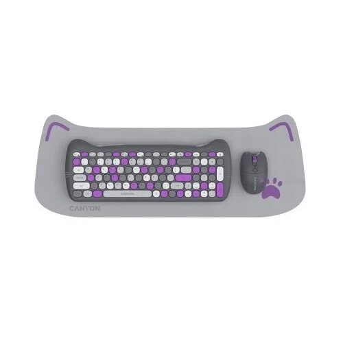 Canyon HSET-W6 Keyboard+Mouse Kitty Edition Wireless Pink Cijene