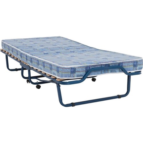 Boxxx zložljiva postelja 90 cm x 192 cm , les, kovina, tekstil modra Cene