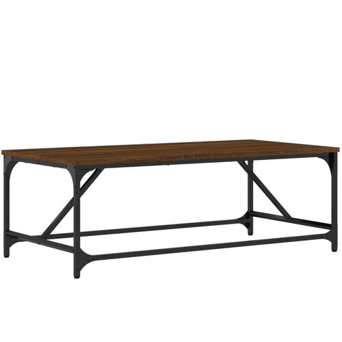 Maison Chic Klubska mizica - kavna mizica - Nizka mizica rjav hrast 100x50x35 cm inženirski les, (21753509) Slike