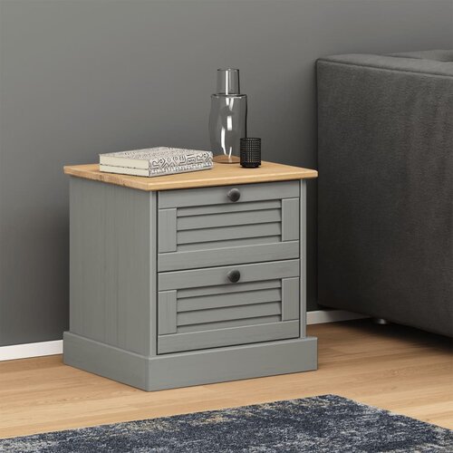vidaXL Ormarić za cipele VIGO sivi 42 x 35 x 40 cm od masivne borovine Cijene