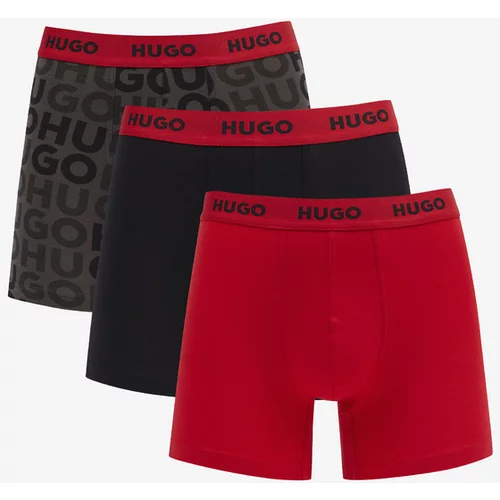 Hugo Oprijete boksarice 3 Piece Rdeča