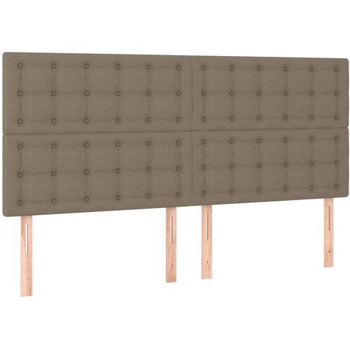  LED uzglavlje smeđesivo 160x5x118/128 cm od tkanine Slike