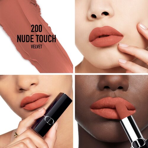 Dior Rouge The Refill dolgoobstojna &amp;scaron;minka nadomestno polnilo odtenek 200 Nude Touch Velvet 3,5 g Slike