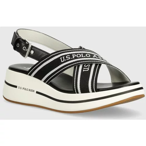 U.S. Polo Assn. Sandale GLORY za žene, boja: crna, s platformom, GLORY008W 4TY1