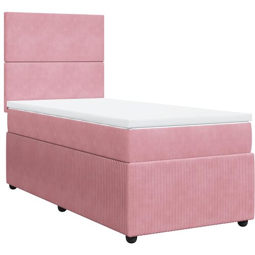 Box spring krevet s madracem ružičasti 90x190 cm bar&amp;scaron;unasti Slike