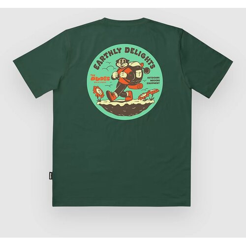 The Dudes Earthly Delights Classic Premium T-shirt bottle green Cene