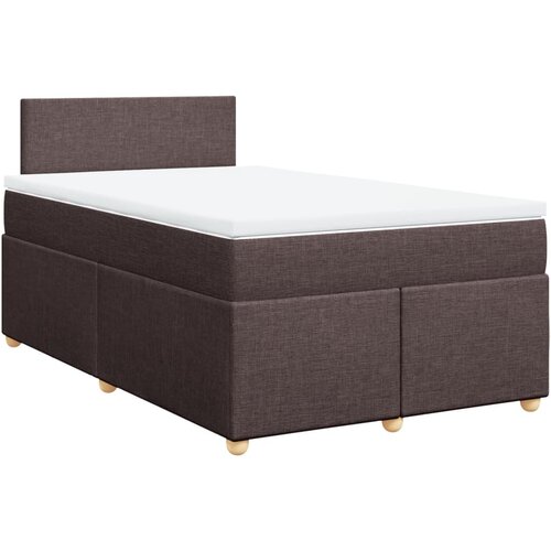  s oprugama i madracem tamnosmeđi 120 x 200 cm od tkanine Slike