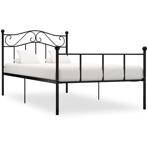  Za krevet crni metalni 90 x 200 cm Slike