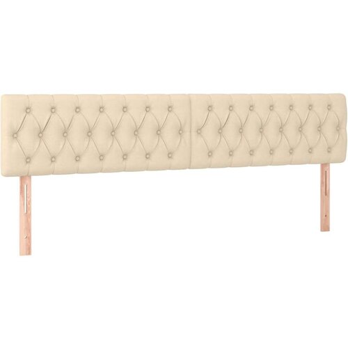  Uzglavlje krem 180 x 7 x 78/88 cm od tkanine Slike