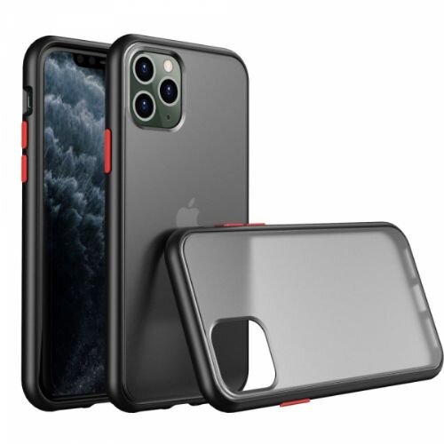 Nillkin Silikonski ovitek s trdim zadnjim delom za iPhone 12 Pro Max - črn Slike