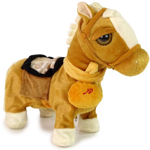 Horse Mascot Interactive Light Brown Light Mane Music Cene