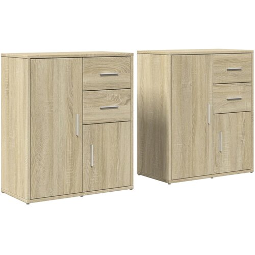  Komoda 2 kom sonoma hrast 60 x 31 x 70 cm od konstruiranog drva Slike