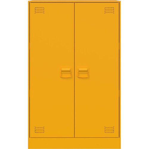  Komoda boja senfa 67 x 39 x 107 cm čelični Slike